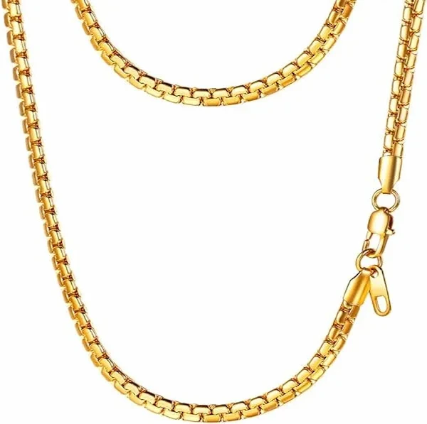 Square Box Gold Chain by Mejuri
